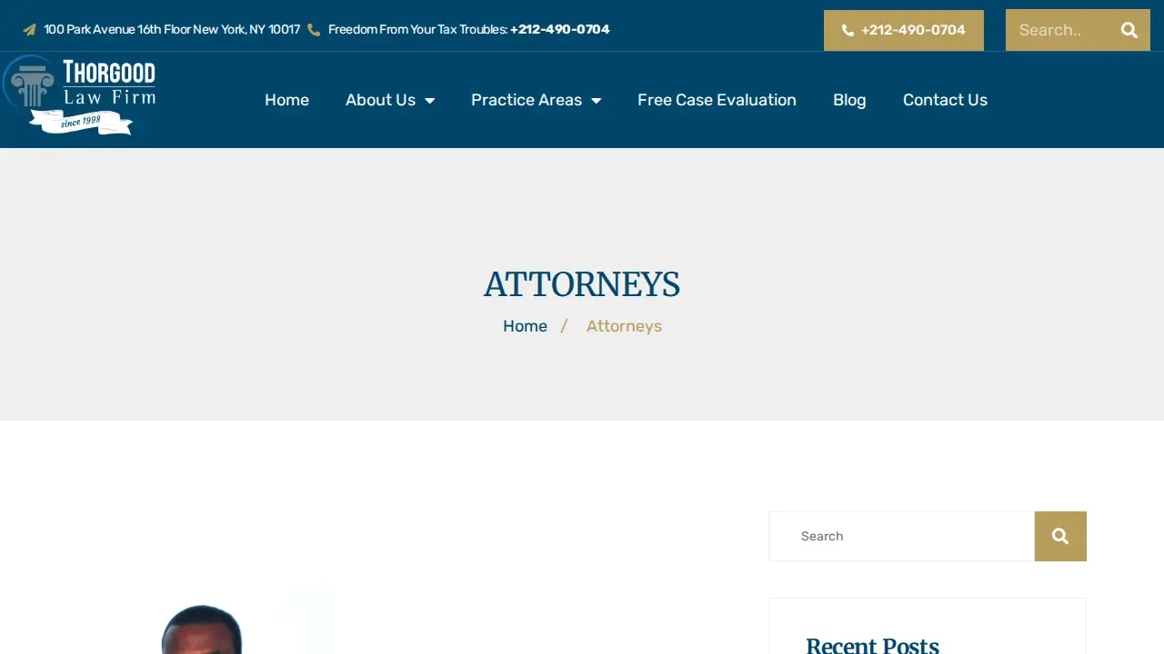 Thorgood Law Firm page