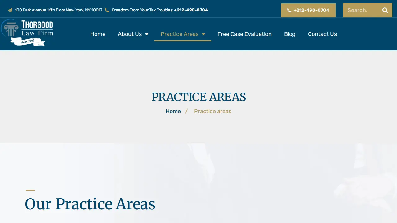 Thorgood Law Firm page