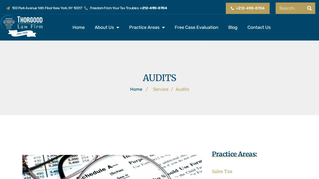 Thorgood Law Firm page