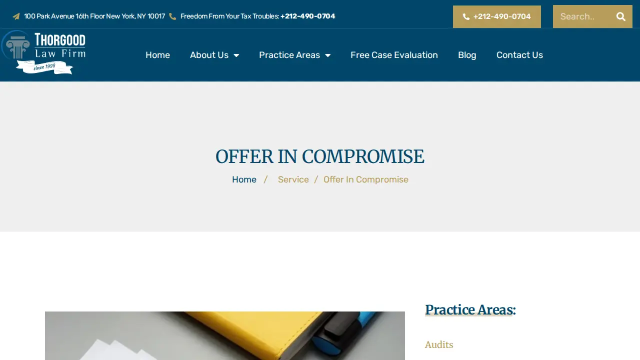 Thorgood Law Firm page