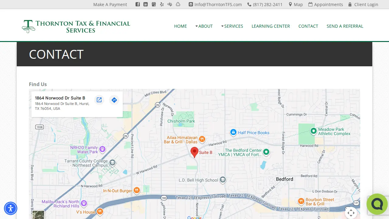 Thornton Tax & Financial Services page