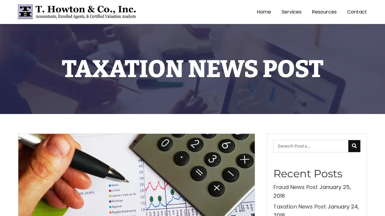 T. Howton & Co. Inc. CPA's & Forensic Accountants page