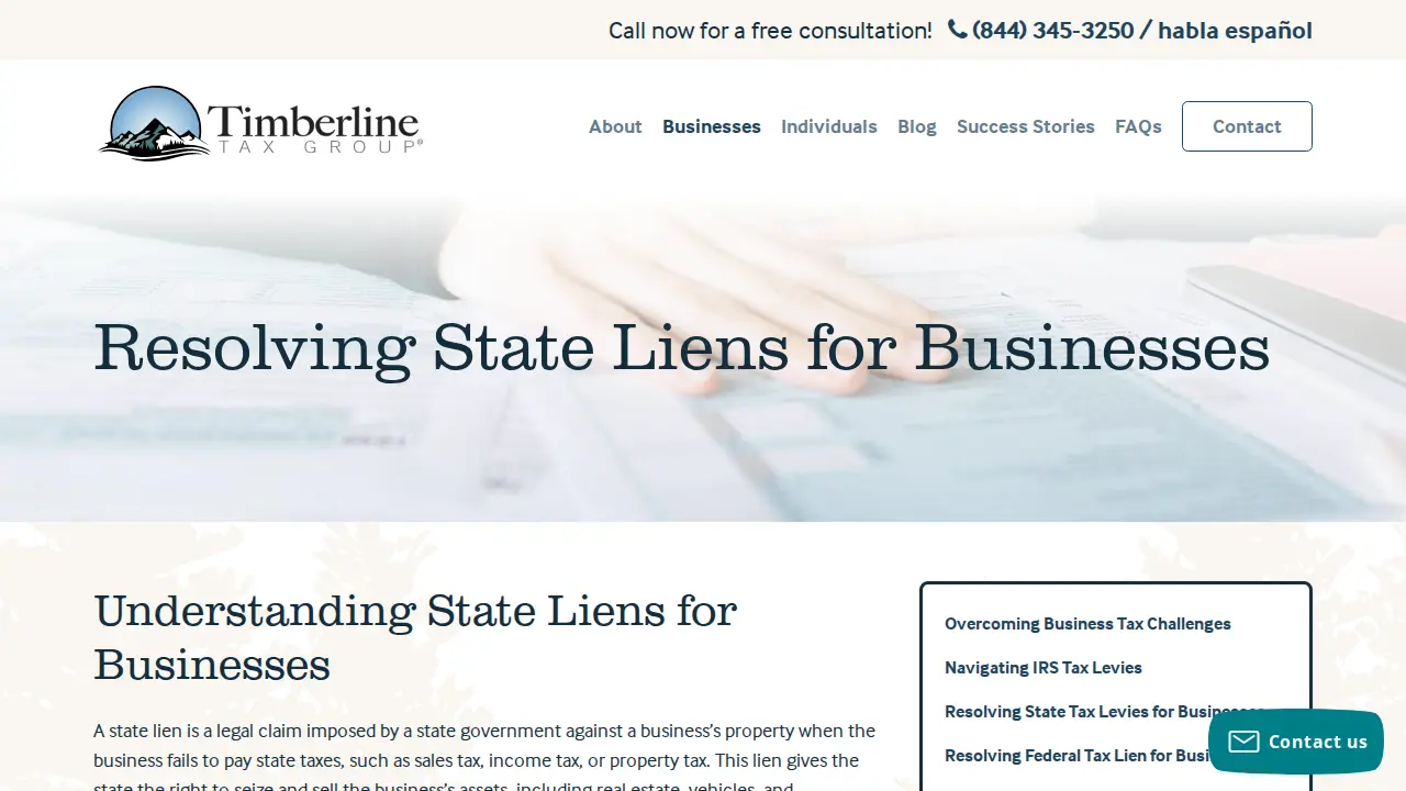 Timberline Tax Group page