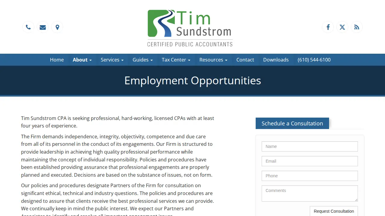 Tim Sundstrom CPA page
