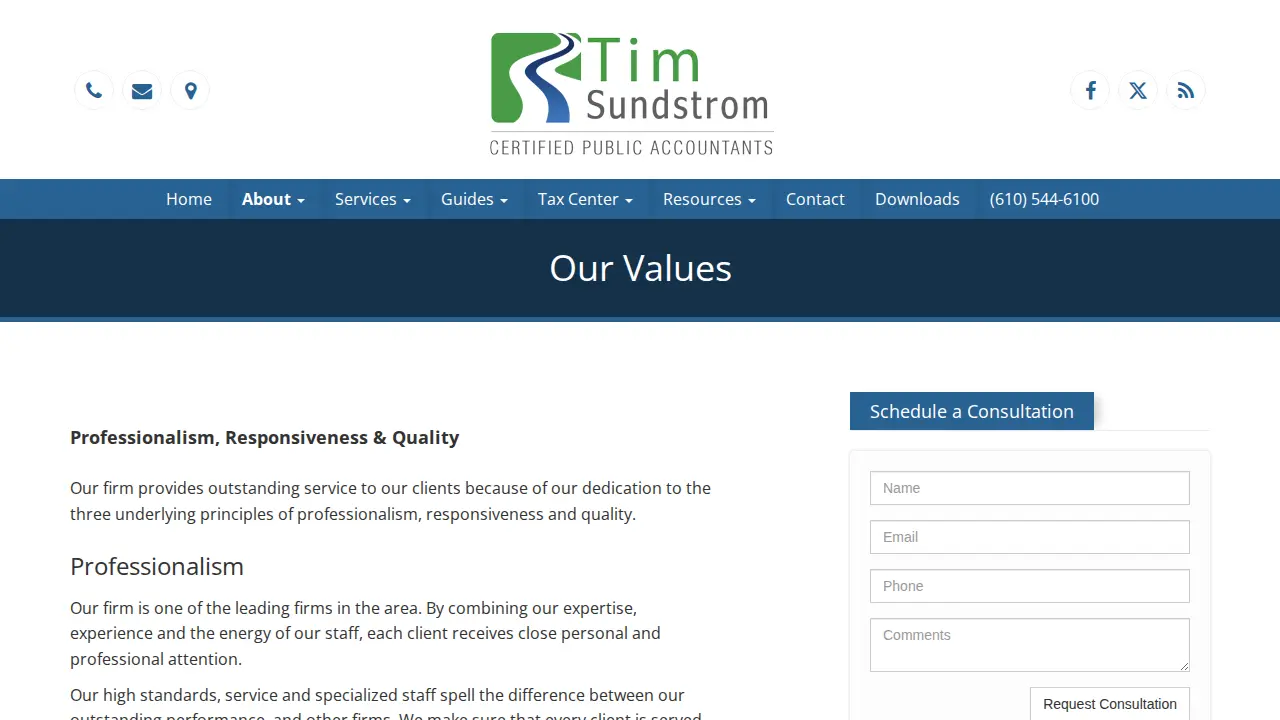 Tim Sundstrom CPA page