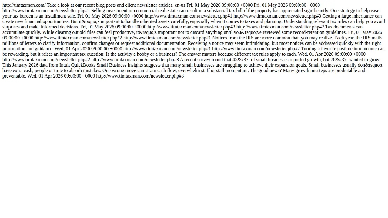 Tim Sundstrom CPA page