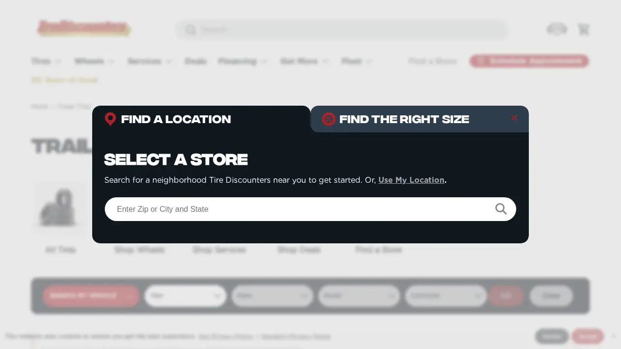Tire Discounters page