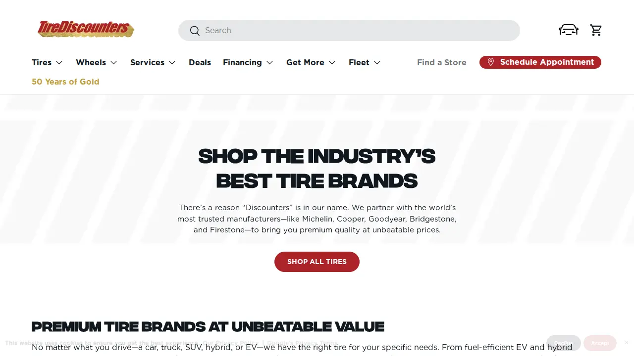 Tire Discounters page
