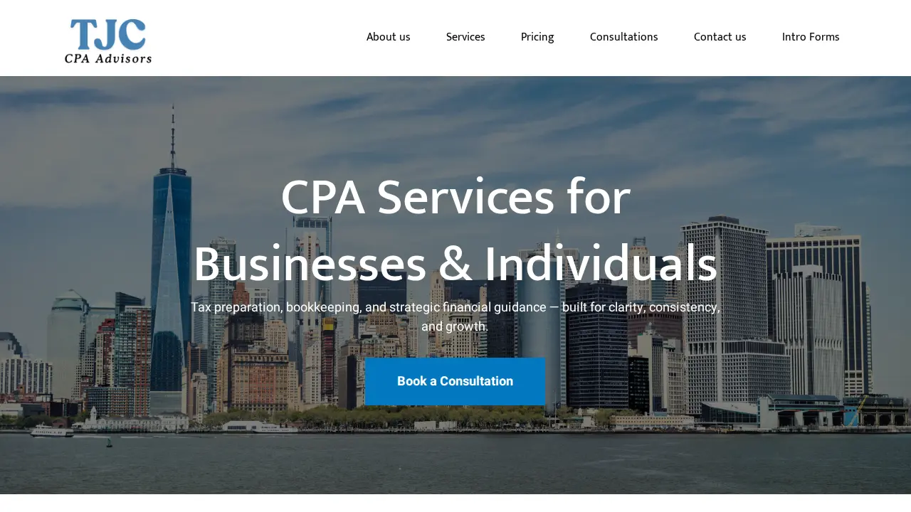 TJC CPA Advisors page