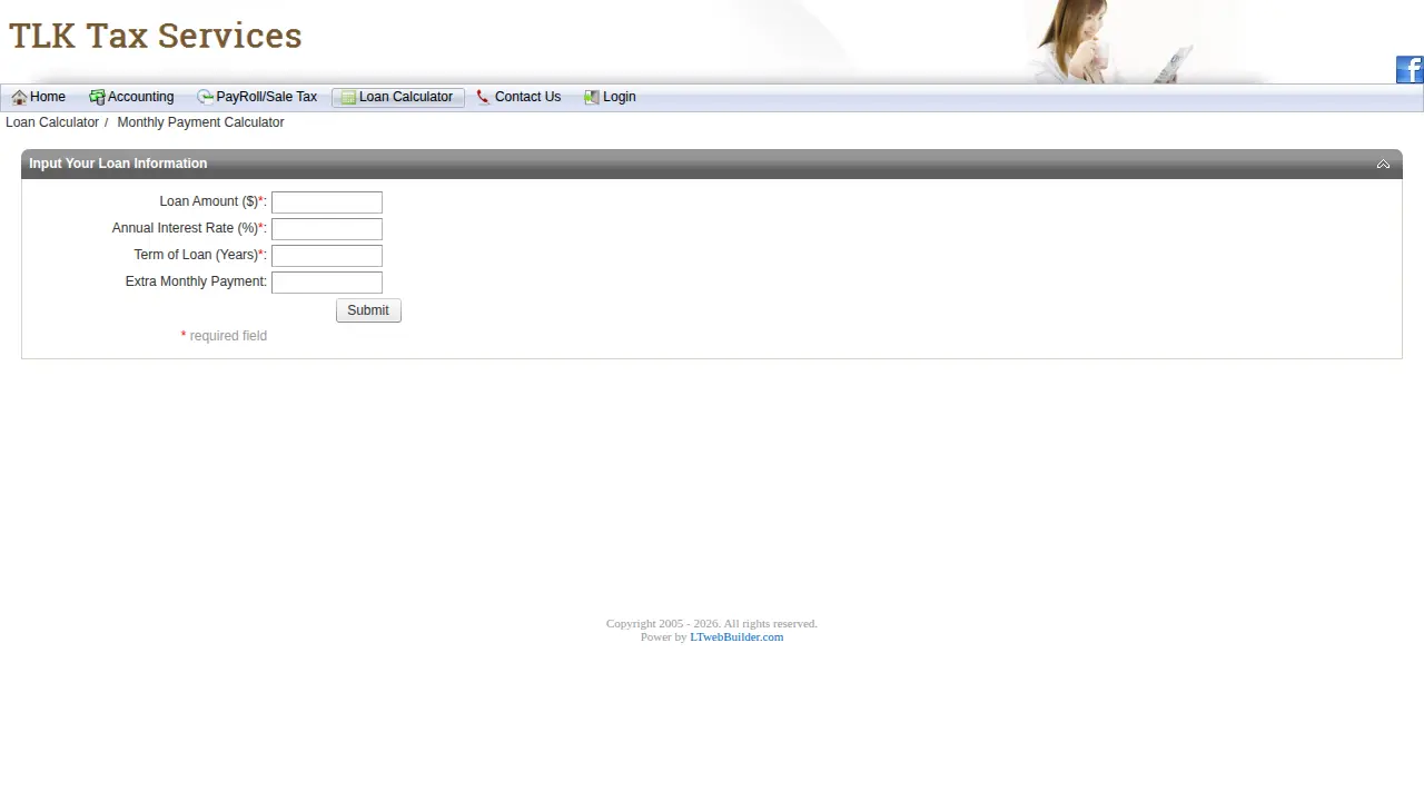 TLK Tax Services page