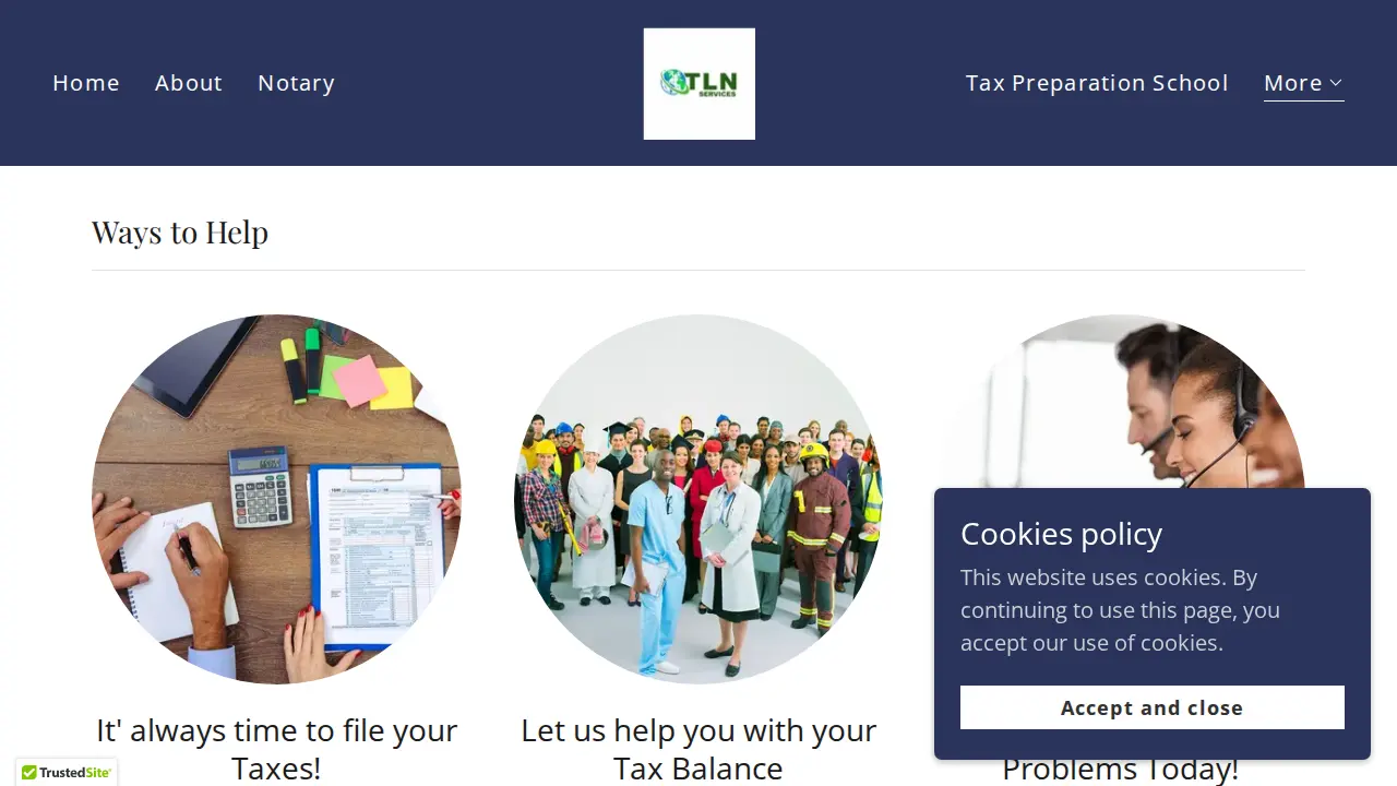 TLN Services page