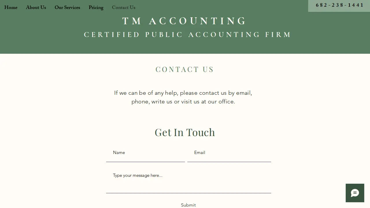 TM ACCOUNTING, CPA FIRM page