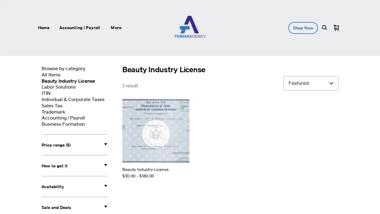 TOBIAS AGENCY LLC page