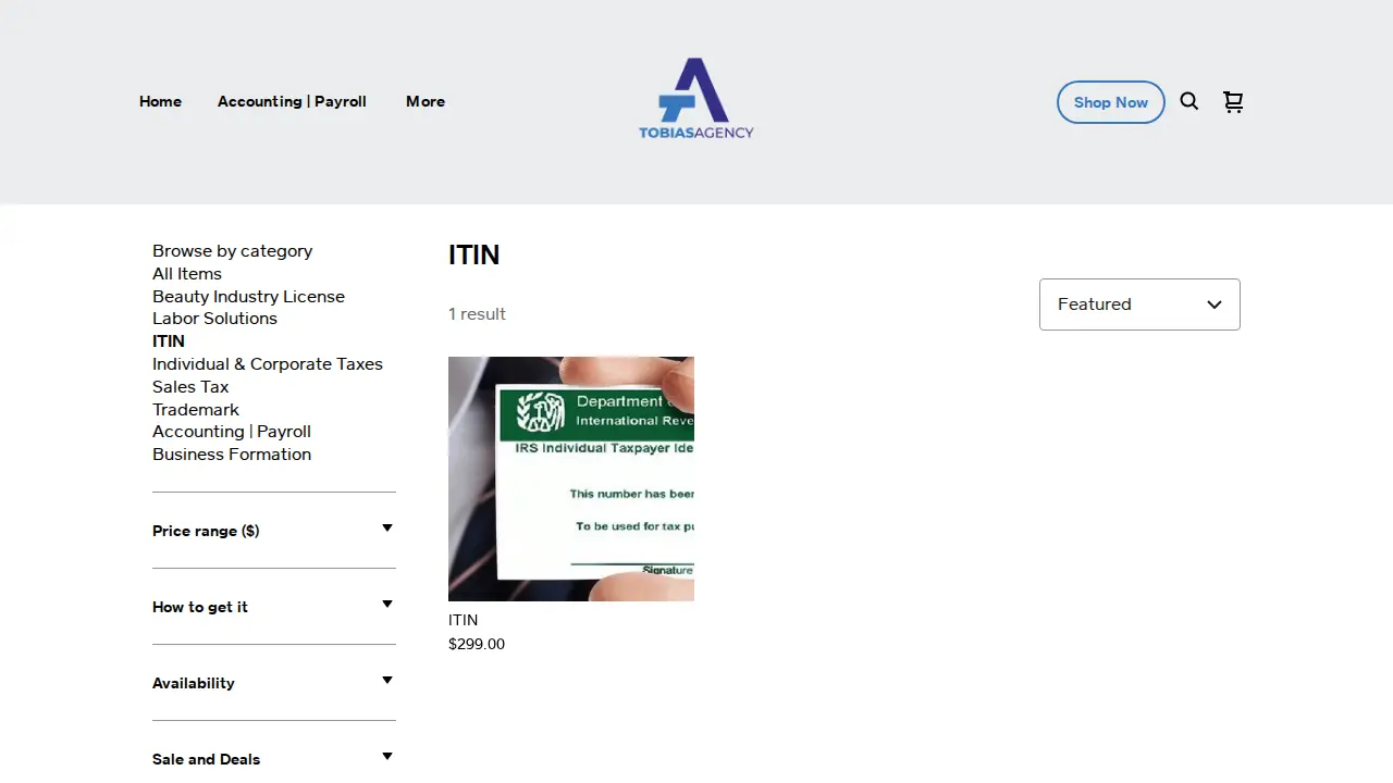 TOBIAS AGENCY LLC page
