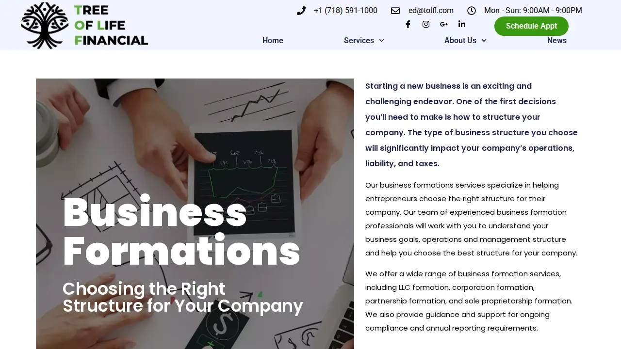 TOLF Tax & Accounting Queens page