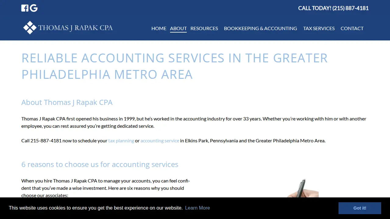 Thomas J Rapak CPA page