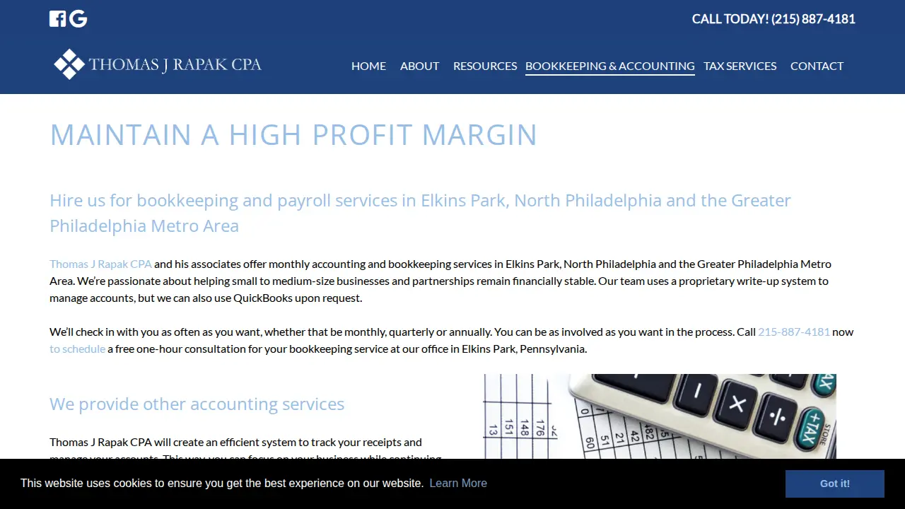 Thomas J Rapak CPA page