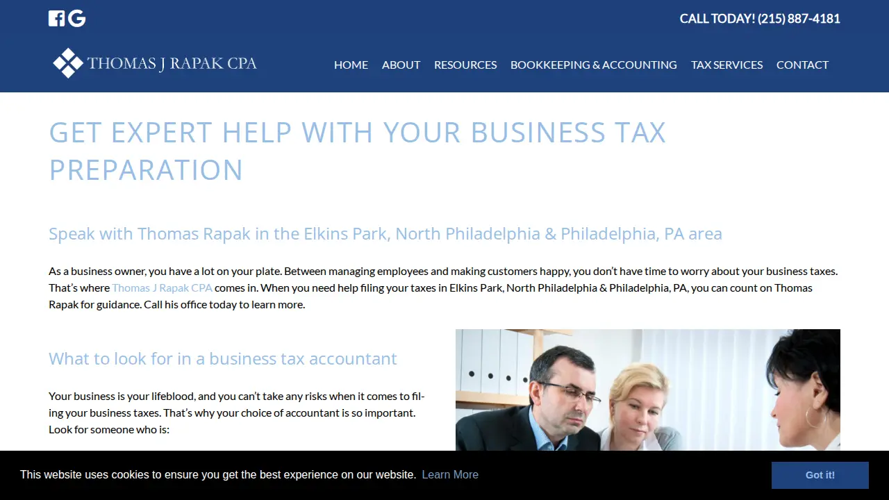Thomas J Rapak CPA page