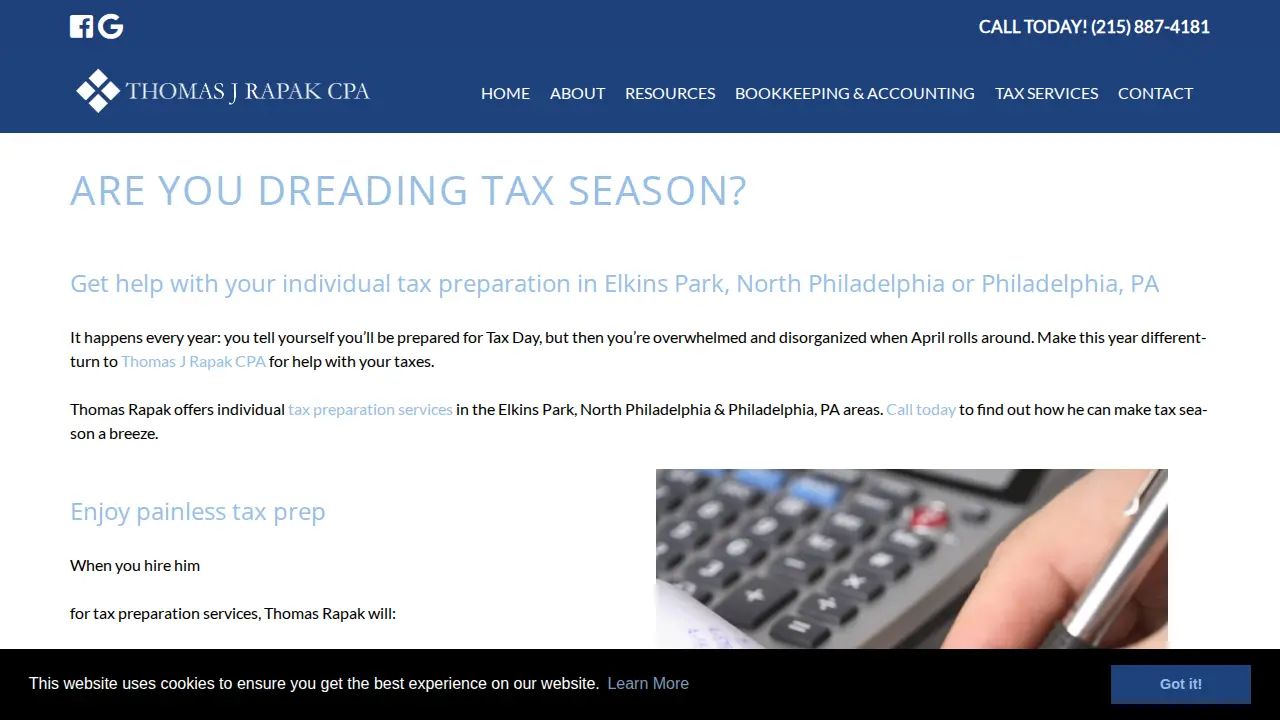 Thomas J Rapak CPA page