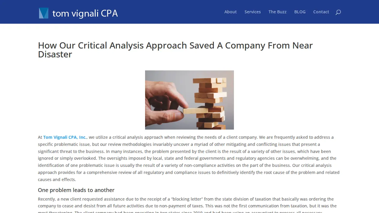 Tom Vignali CPA page