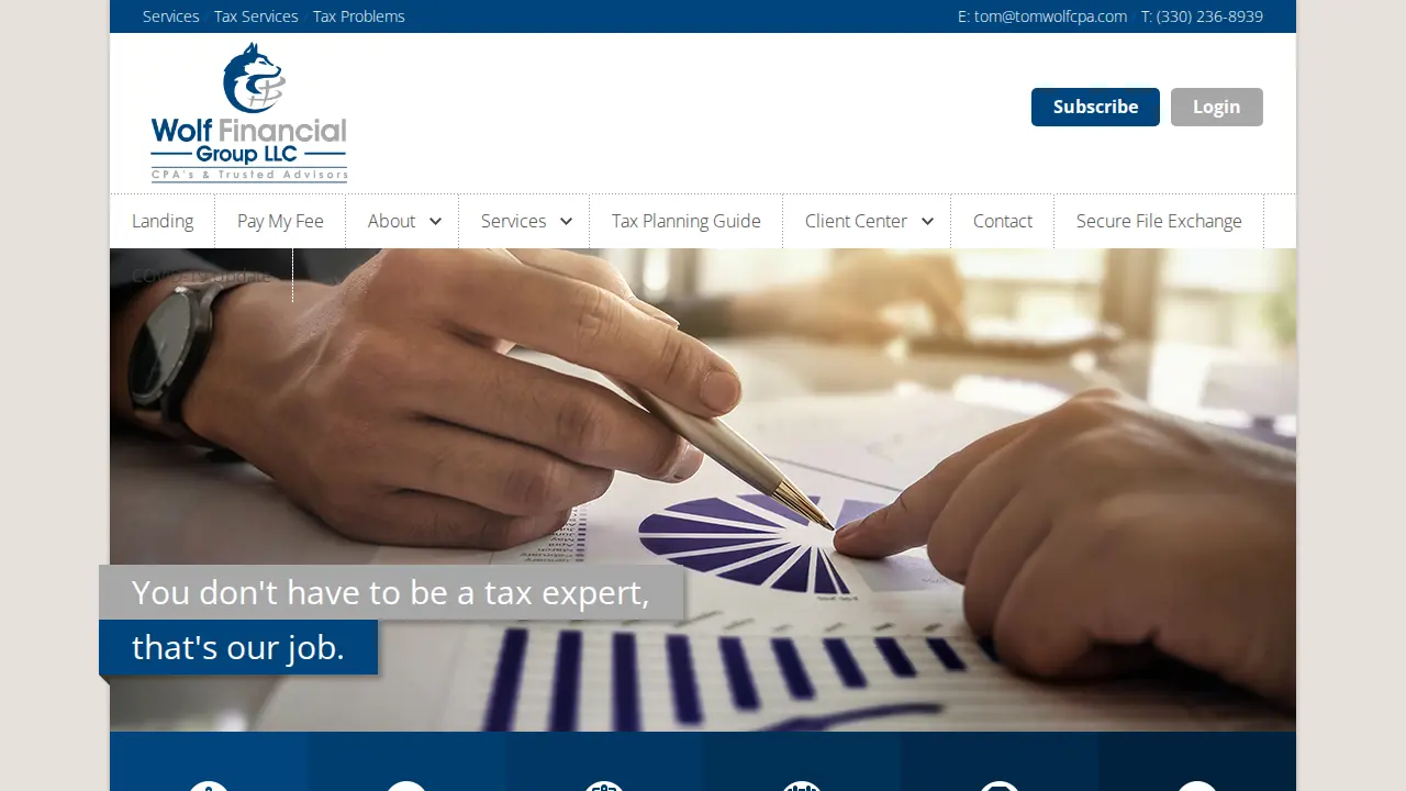 Wolf Financial Group LLC - CPA Firm page