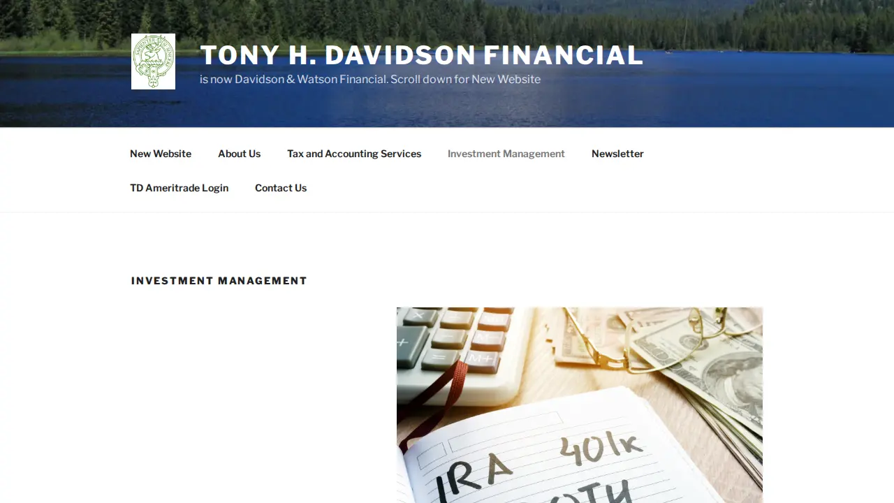 Tony Davidson Comprehensive Financial Management, LLC page