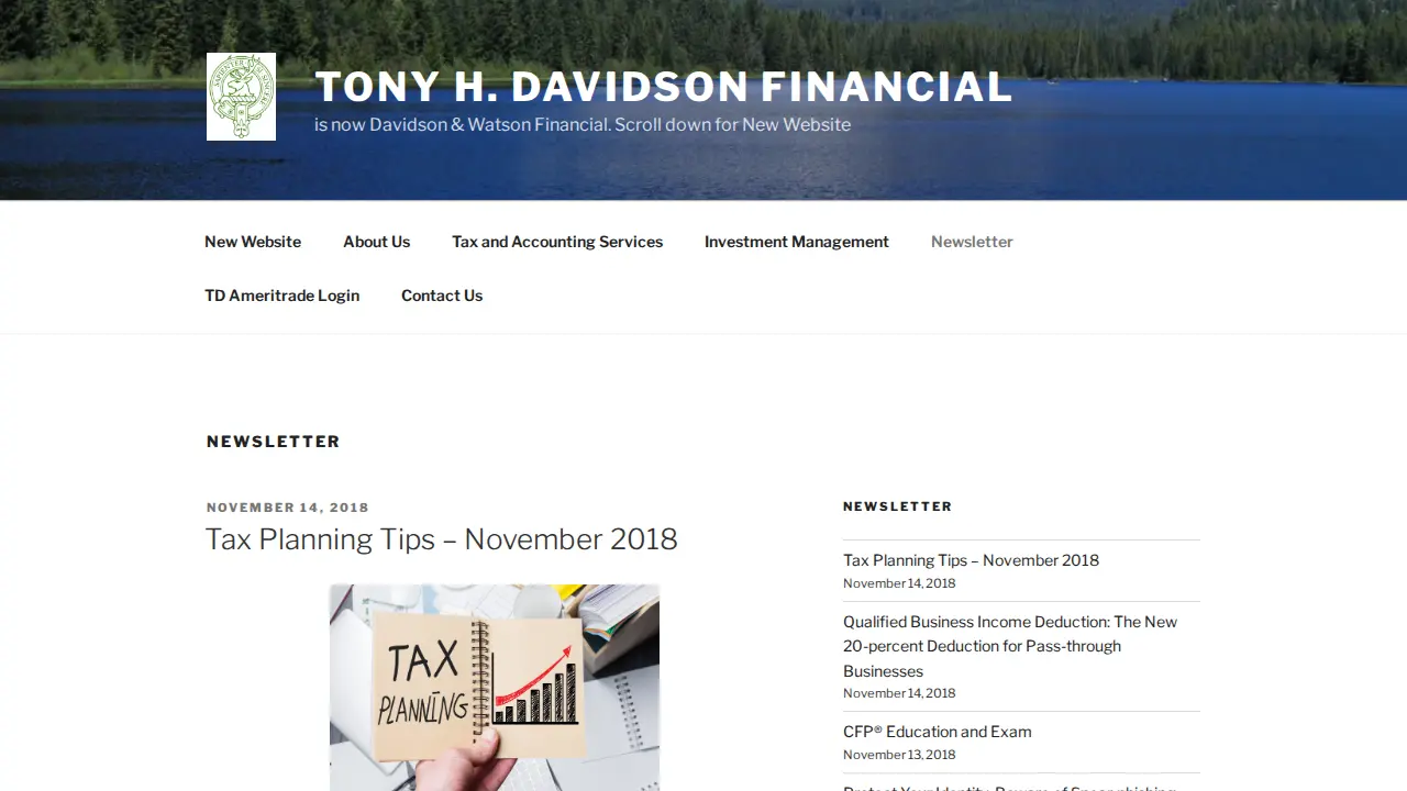 Tony Davidson Comprehensive Financial Management, LLC page