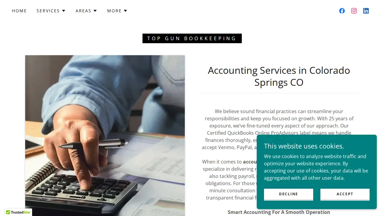 Top Gun Bookkeeping LLC page