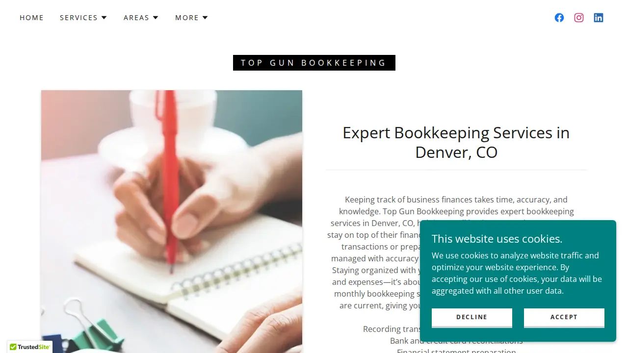 Top Gun Bookkeeping LLC page