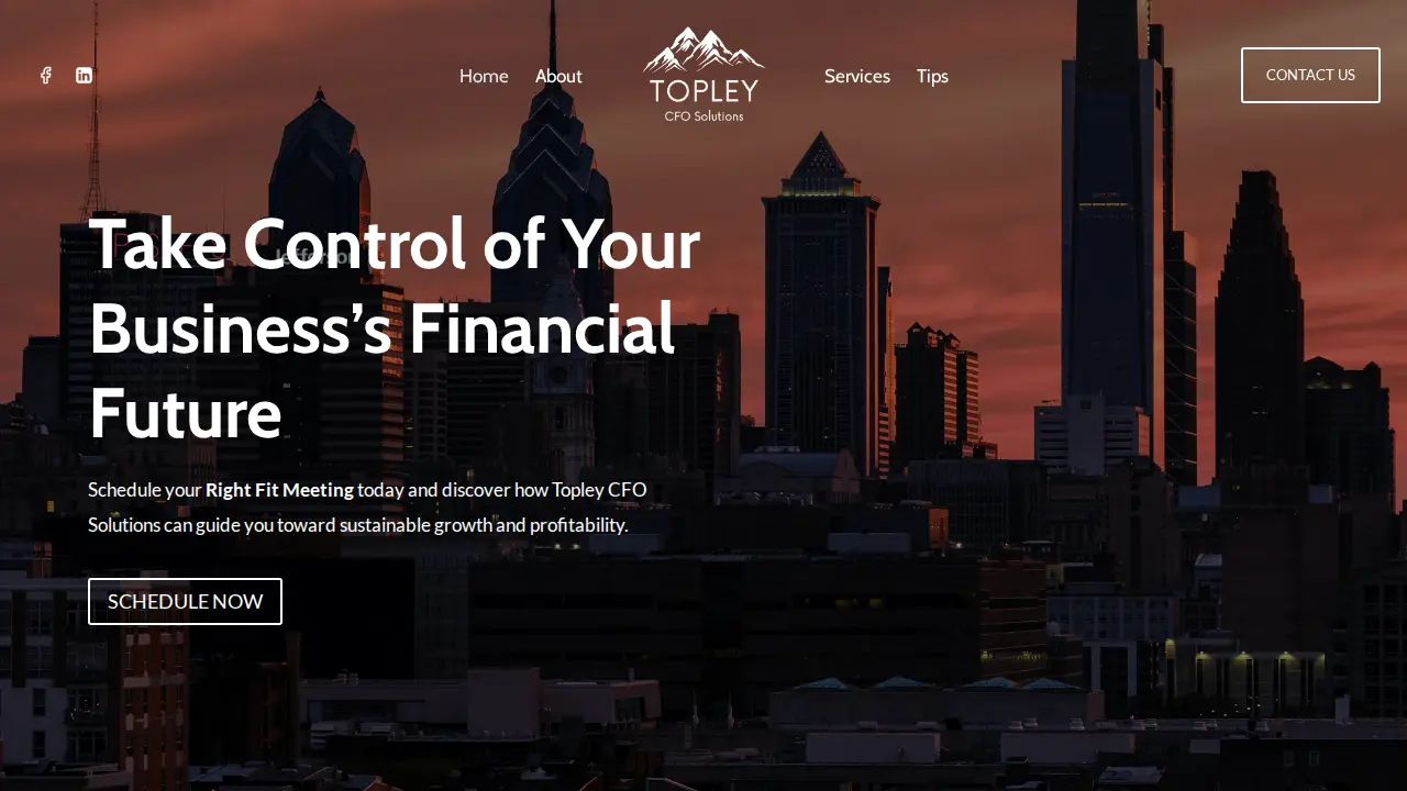 Topley CFO Solutions website