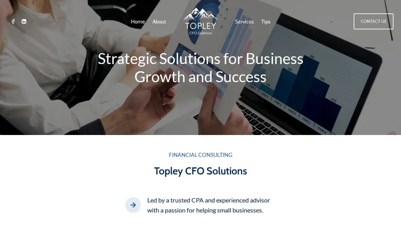 Topley CFO Solutions page
