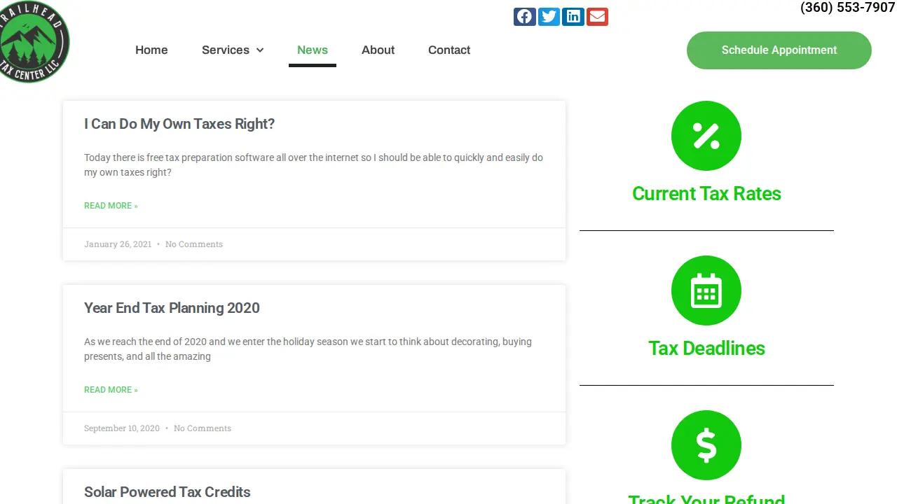 Trailhead Tax Center LLC page