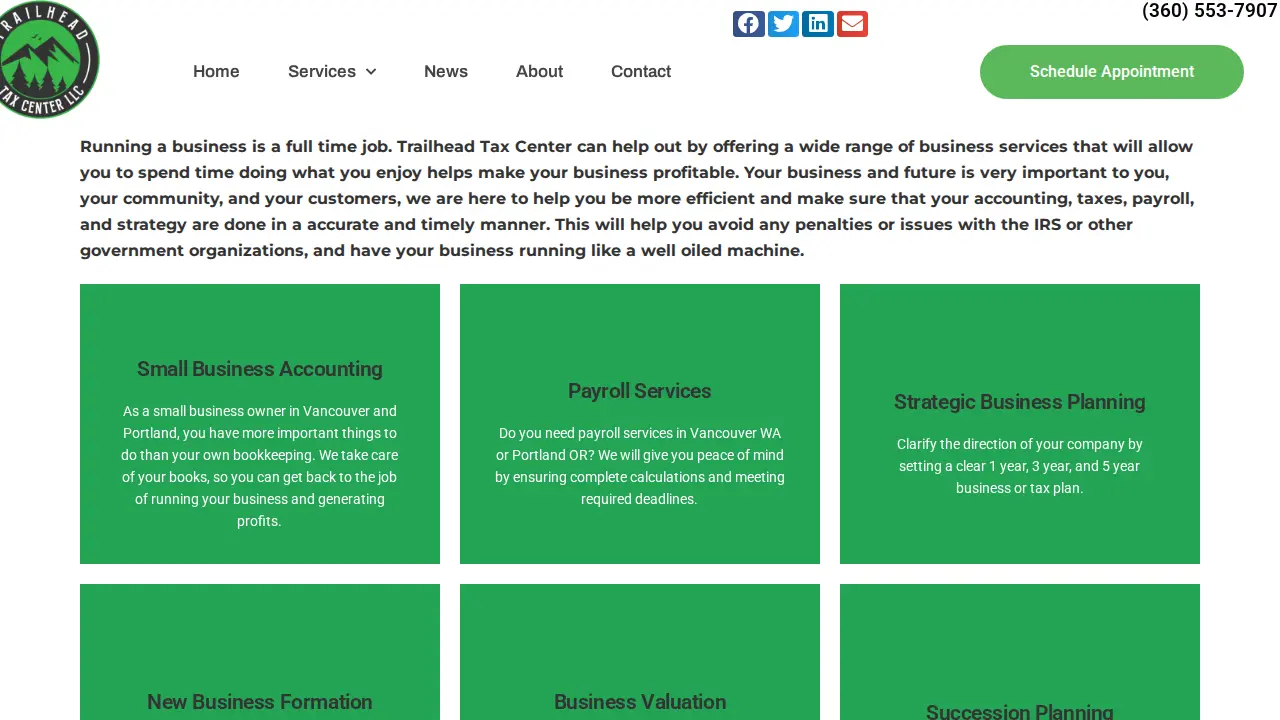 Trailhead Tax Center LLC page