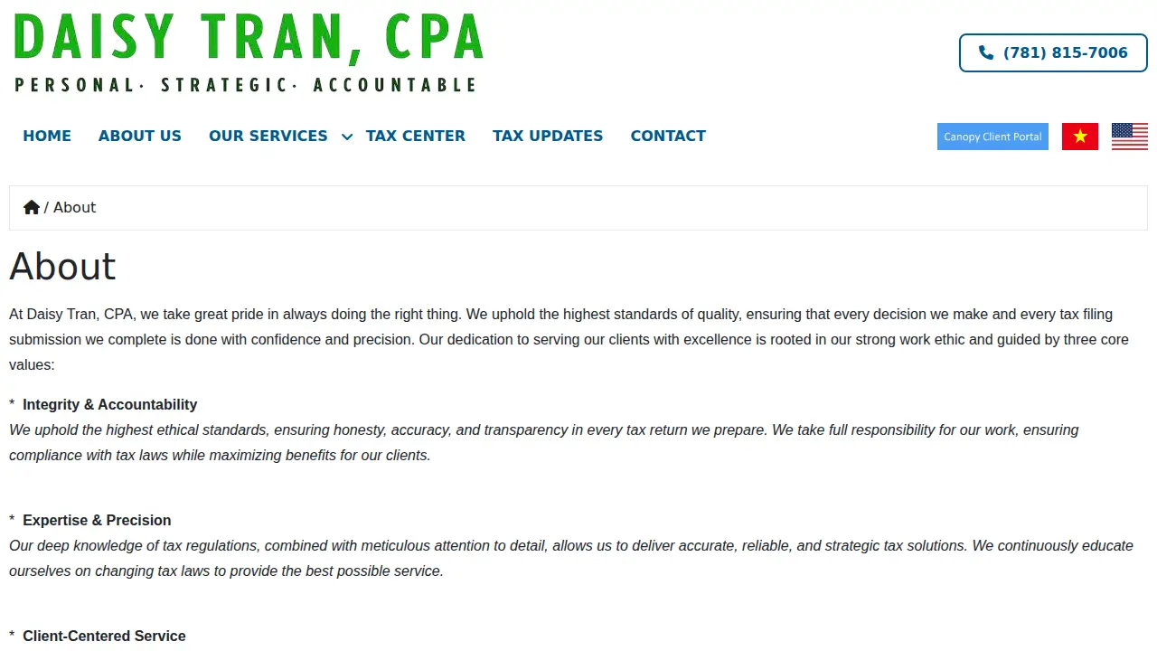 Daisy Tran, CPA page