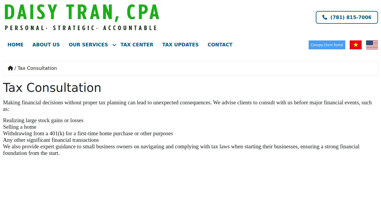 Daisy Tran, CPA page