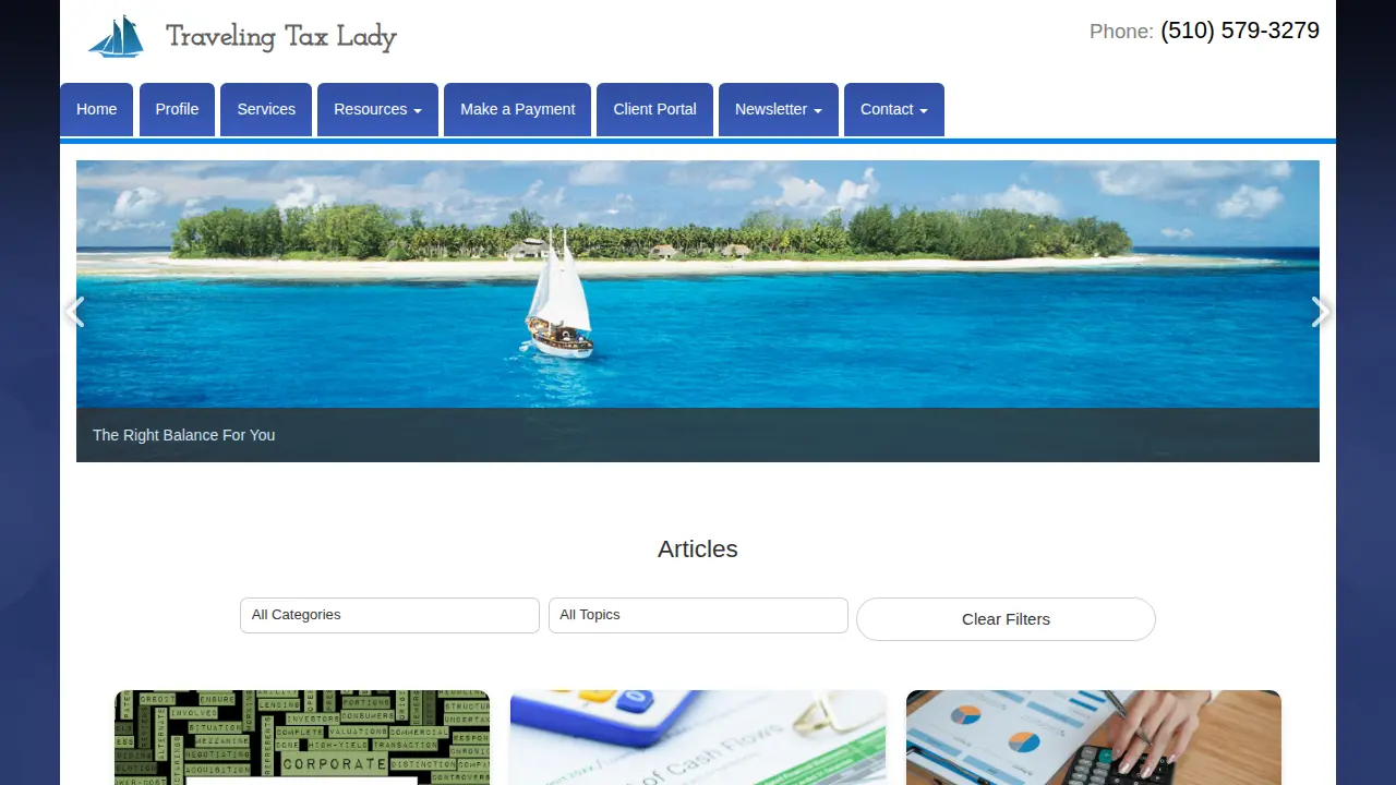 Traveling Tax Lady, Newark CA page