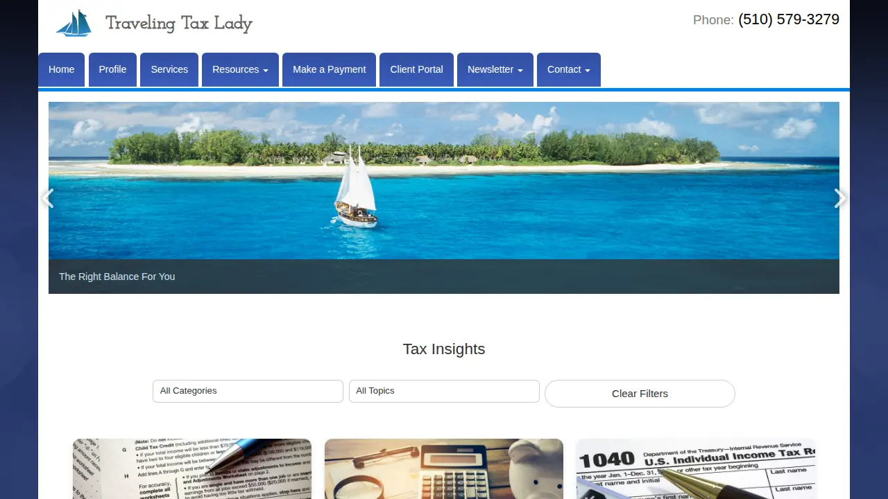 Traveling Tax Lady, Newark CA page