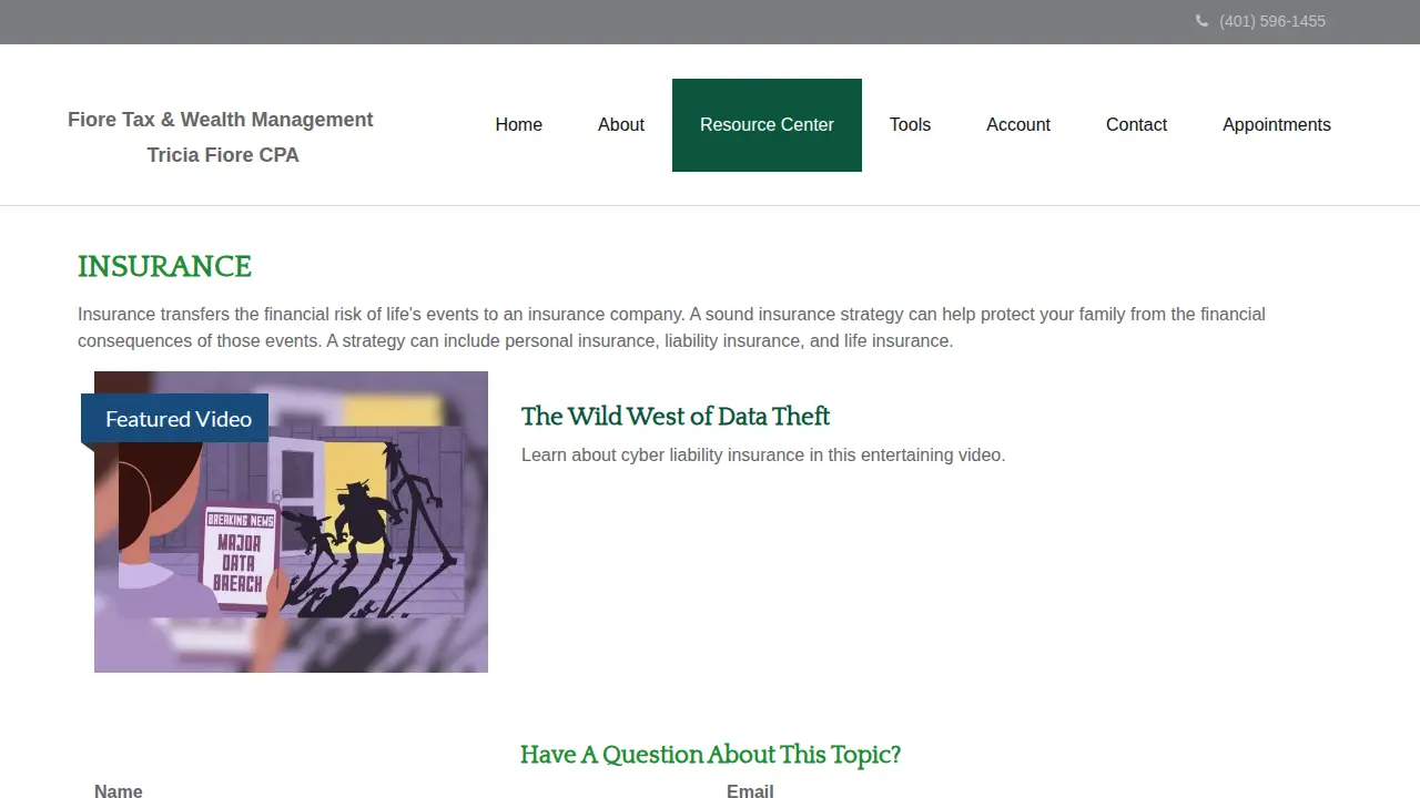 Tricia Fiore CPA page