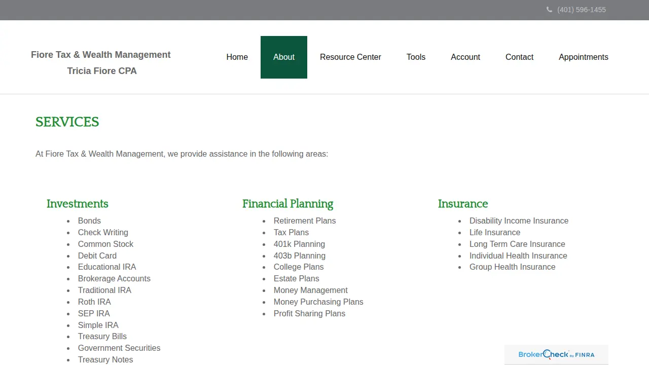 Tricia Fiore CPA page