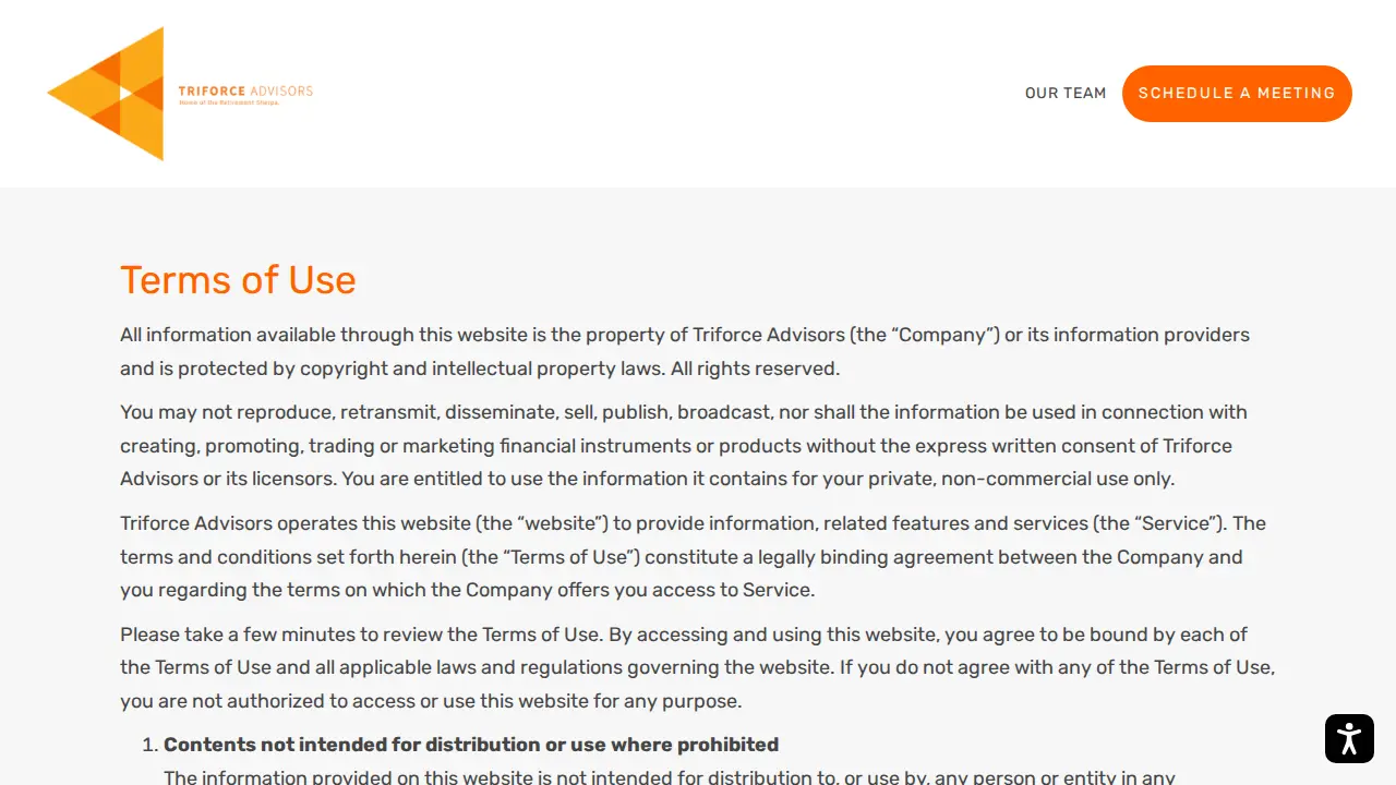 Triforce Advisors page