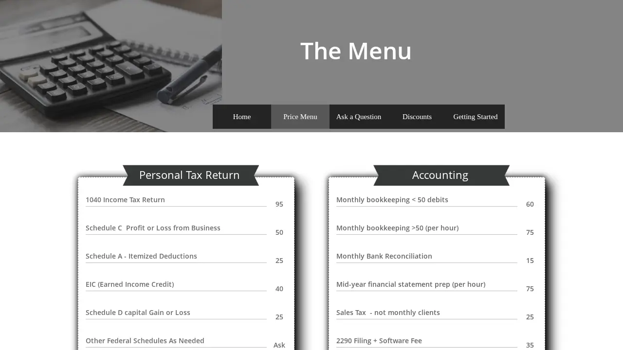 Trimmer Financial Services page