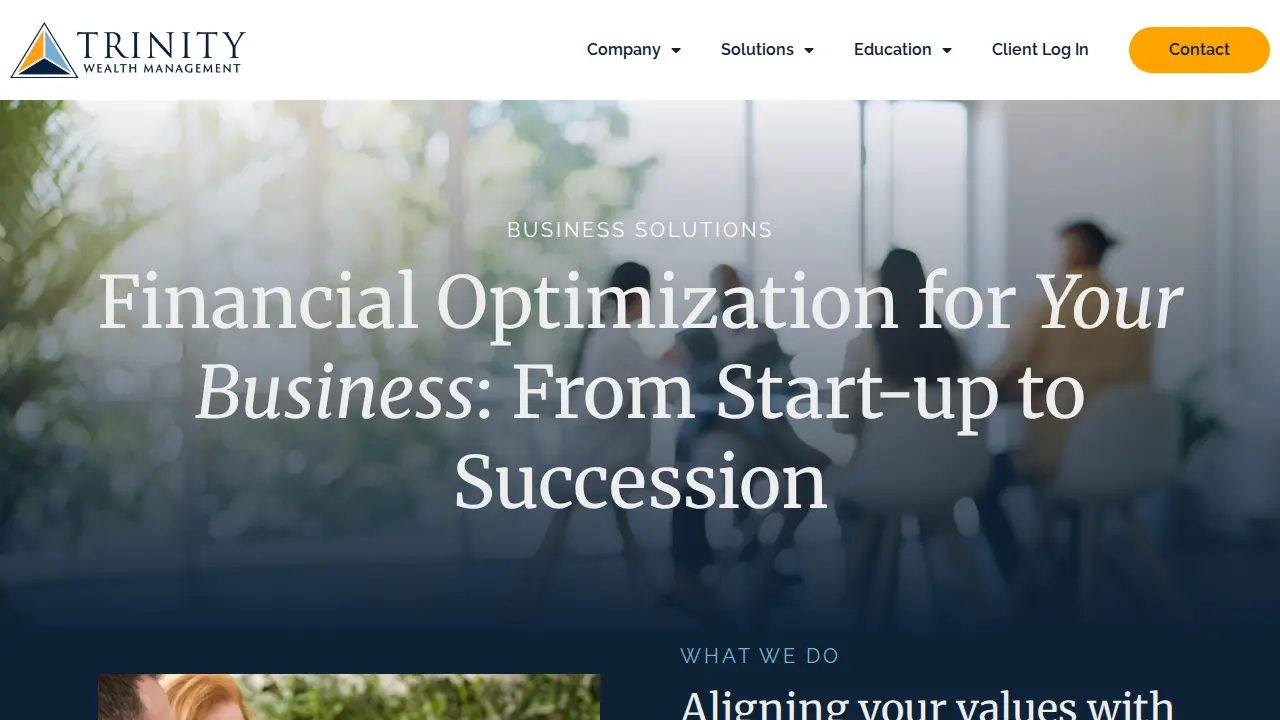 Trinity Wealth Management page