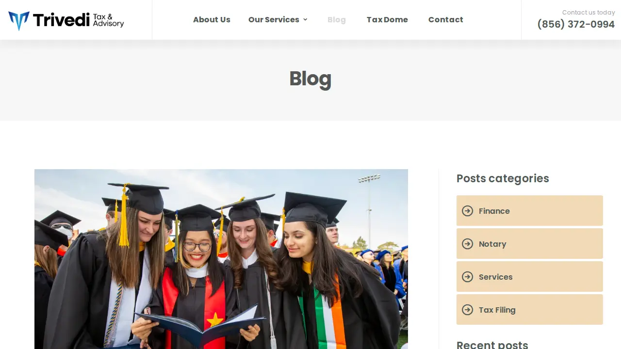 Trivedi Tax & Advisory page
