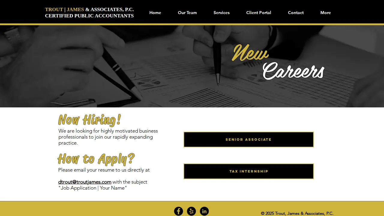 Trout, James & Associates, P.C. page