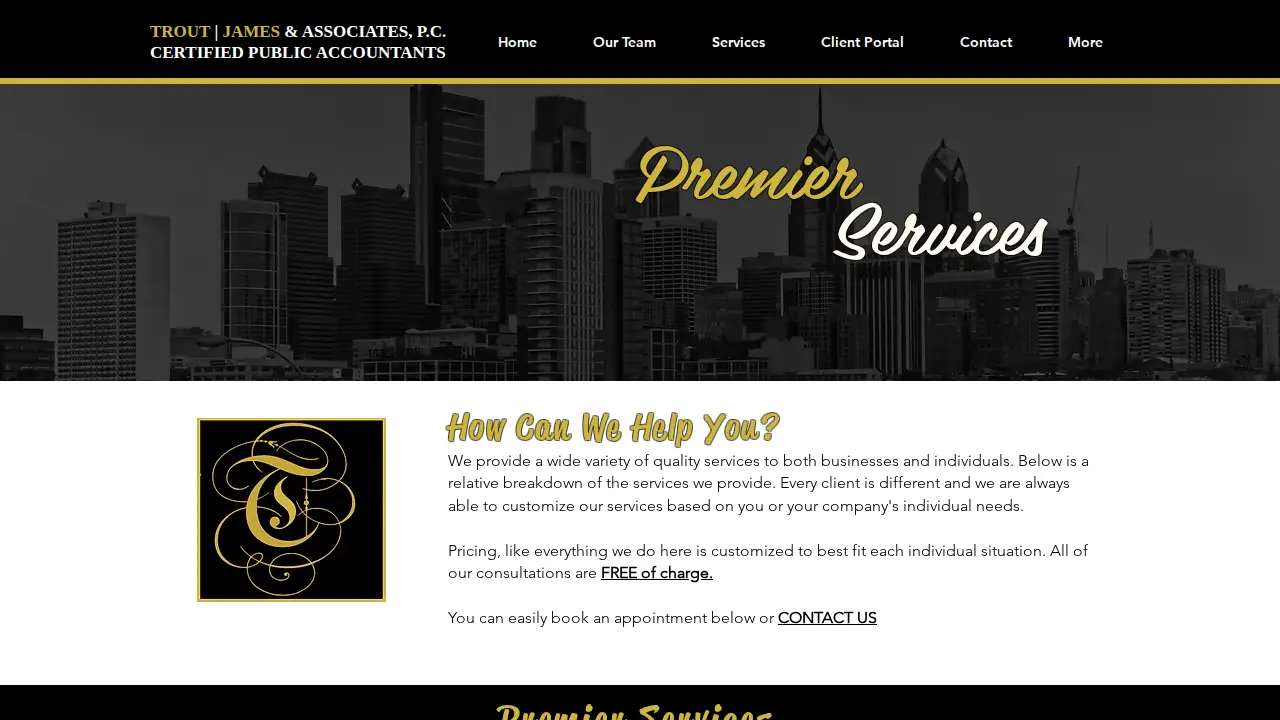 Trout, James & Associates, P.C. page