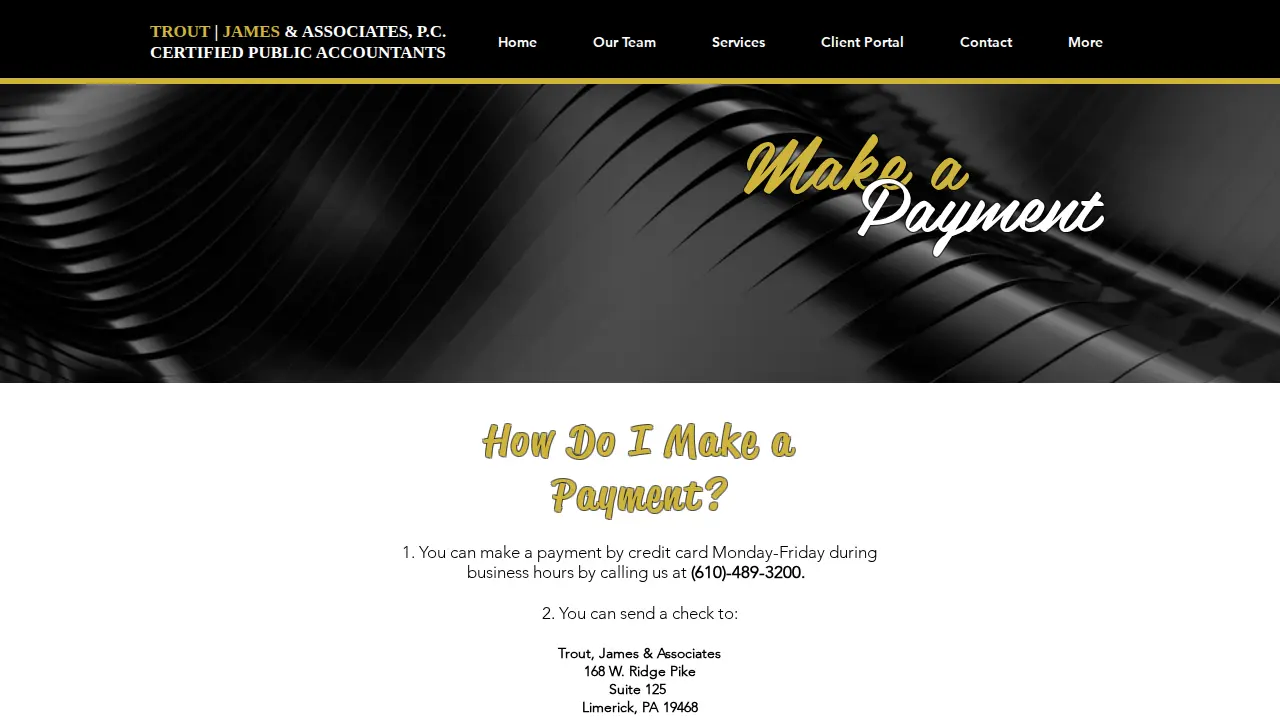 Trout, James & Associates, P.C. page