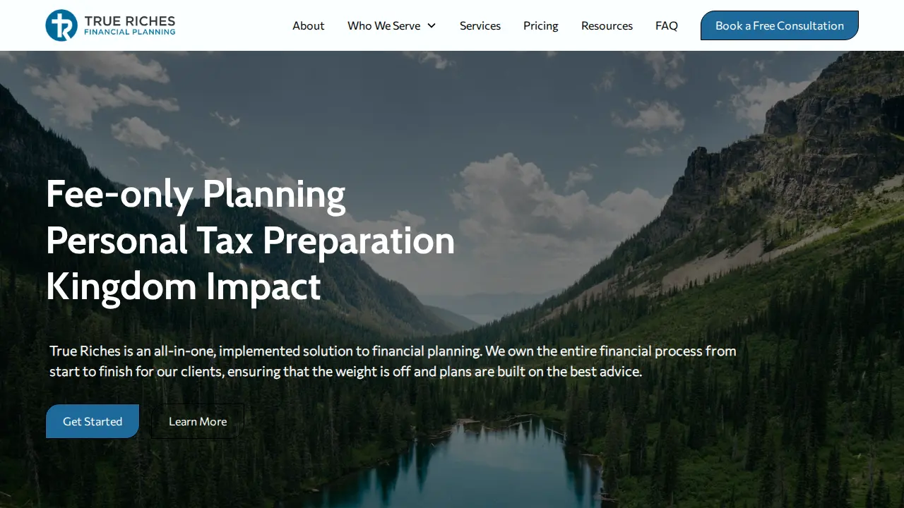 True Riches Financial Planning page