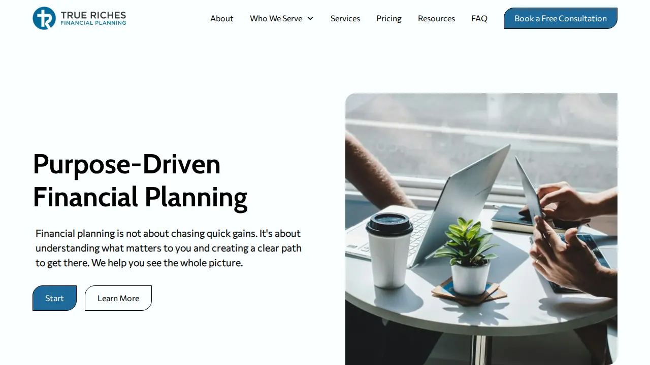 True Riches Financial Planning page