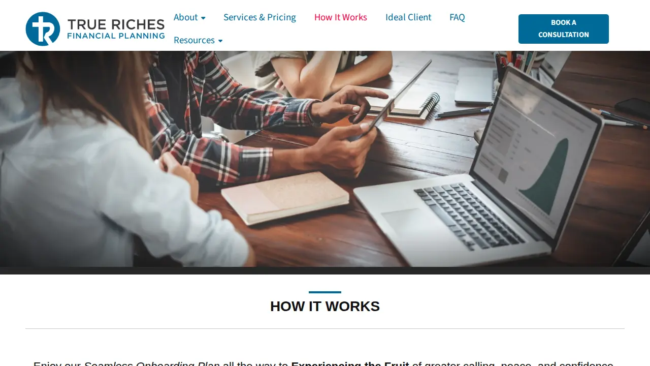 True Riches Financial Planning page