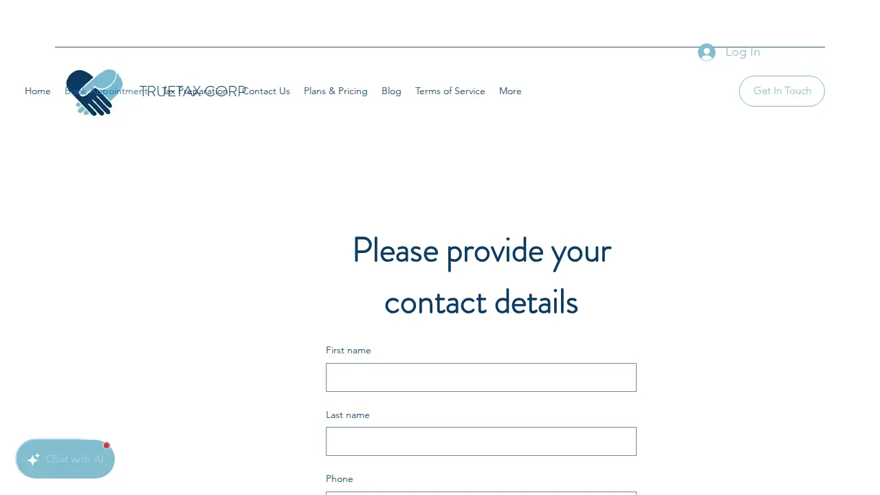 TrueTax Corp page
